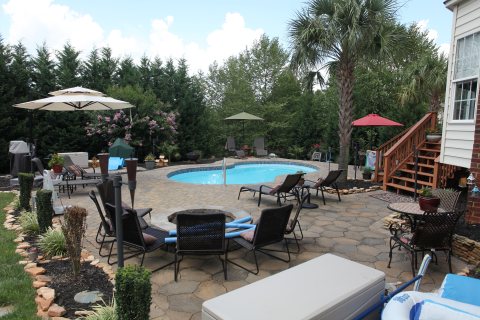 Venetian installed pool