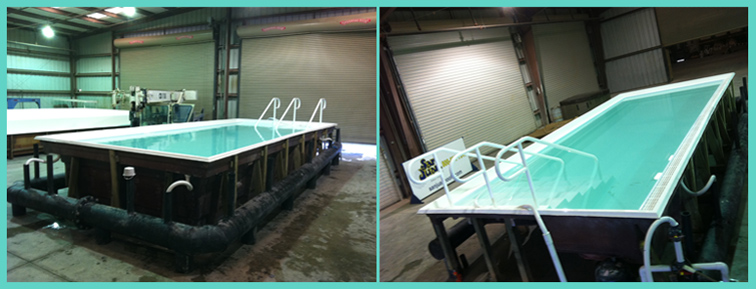 Enjoy serene luxury with our premium fiberglass pool, seamlessly integrated into industrial warehouse settings for a tranquil, indoor oasis.